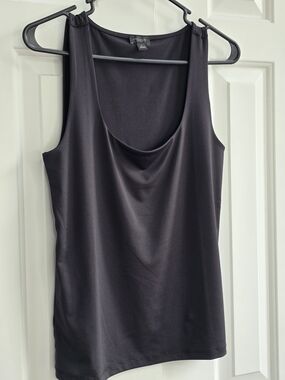 Ann Taylor Factory Black Sleeveless Round Neck Tank